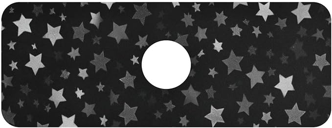 Kitchen Sink Splash Guard 1 PC 14.7 Inch Sink Faucet Mat Splash Guard for Bathroom Countertop Water Absorbent Foldable Cuttable Soft Washable Cute Silver and Gray Stars