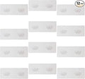 Shower Caddy Sticky Pads, Adhesive Replacement Stickers, Shelf Basket Strips, Strong Hooks for Bathroom, Transparent Wall Mount, 12 Pack, 6 1/2"
