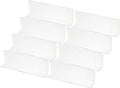 PATIKIL 8 Pack Shelf Dividers for Closet Organization, 7.9x1.2x2.4 Acrylic Closets Separator Kitchen Cabinet Shelves Under Bed Blocker for Bedroom Kitchen Office, Clear