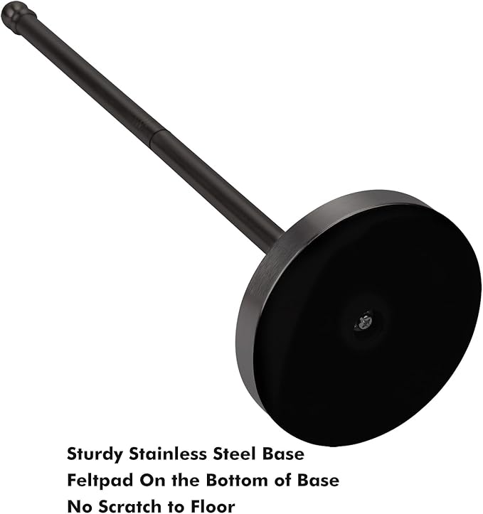 Toilet Paper Holder Stand Holding Up to 5 Paper Rolls, Free-Standing Spare Rolls Storage Holder, Stainless Steel (Black)