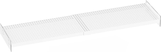 WEJIPP Closet Tension Shelves Organizer Expandable Cabinet Storage Shelf Heavy Duty Metal DIY Divider Separator for Cabinet Wardrobe Cupboard Pantry Kitchen Bedroom,White