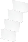 PATIKIL 4 Pack Shelf Dividers for Closet Organization, 7.9x1.6x4.8 Acrylic Closets Separator Kitchen Cabinet Shelves Under Bed Blocker for Bedroom Kitchen Office, Clear