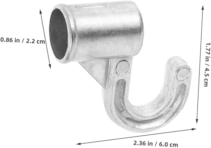 Aluminum Alloy Wardrobe Hooks 2pcs Closet Rod Hooks for Bedroom Kitchen Bathroom Organize Space