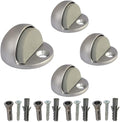 QCAA Low Dome Floor Door Stop, H 25.4 x Diameter 44.5mm, Zinc Die Cast, Satin Nickel, Made in Taiwan, 4 Pack