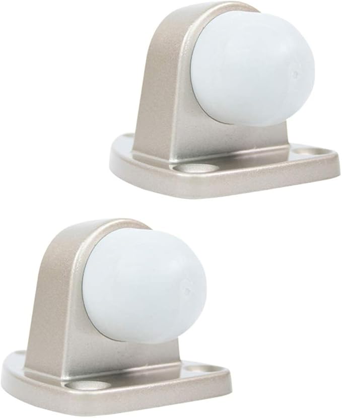 Floor Door Stopper with Rubber pad 2pack, Circle Shaped Door Stopper, Protecting Wall (2.7inch x 2pack, Satin Nickel)