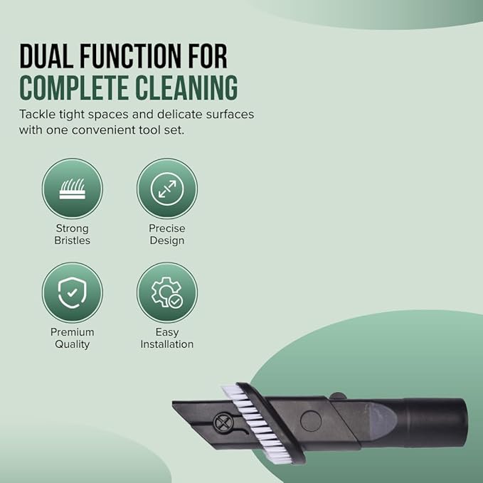 Replacement Combination Dusting Brush & Crevice Tool for Various Bissell Vacuum Cleaners