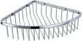 SANLIV Corner Shower Caddy,Chrome Corner Shower Basket,Wall Mounted Bathroom Soap Holder & Shampoo Shelf,Solid Brass Wire Basket Soap Dish for Inside Shower,Polished Chrome