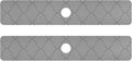Kitchen Sink Splash Guard 2 PCS 30 Inch Sink Faucet Mat Splash Guard for Bathroom Countertop Water Absorbent Foldable Cuttable Soft Washable Monochrome Geometric Quatrefoil Grey