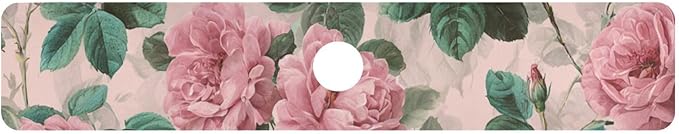 Kitchen Sink Splash Guard 1 PC 30 Inch Sink Faucet Mat Splash Guard for Bathroom Countertop Water Absorbent Foldable Cuttable Soft Washable Pink Vintage Roses with Leaves