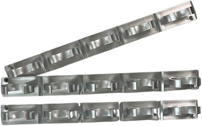 Spice Grippers for Cabinet Doors - Organizer for Spice - Spice Rack Holds 15 Spice Jars - Strong Adhesive Grippers for Pantry (Silver)