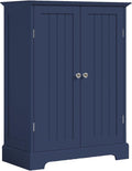 ChooChoo Bathroom Floor Cabinet, Modern Bathroom Storage Cabinet with 2 Doors and Adjustable Shelves, Freestanding Cupboard for Living Room, Blue
