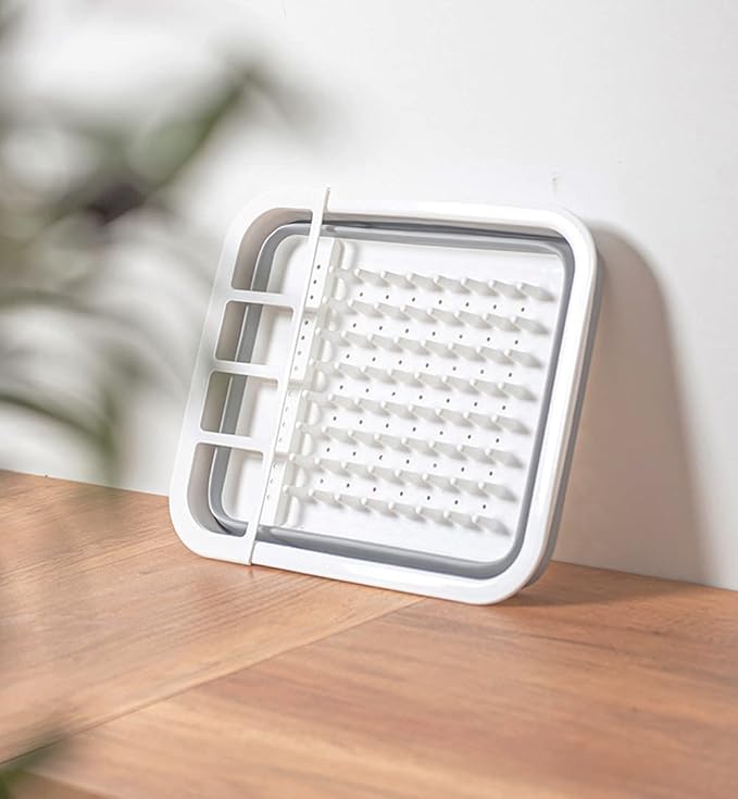 Drying Rack Kitchen, Dish Drying Rack, Dish Racks for Kitchen Counter, Dish Rack, Collapsible Dish Drying Rack—Suitable for Kitchens, motorhomes, Yachts, Campers (Off-White)