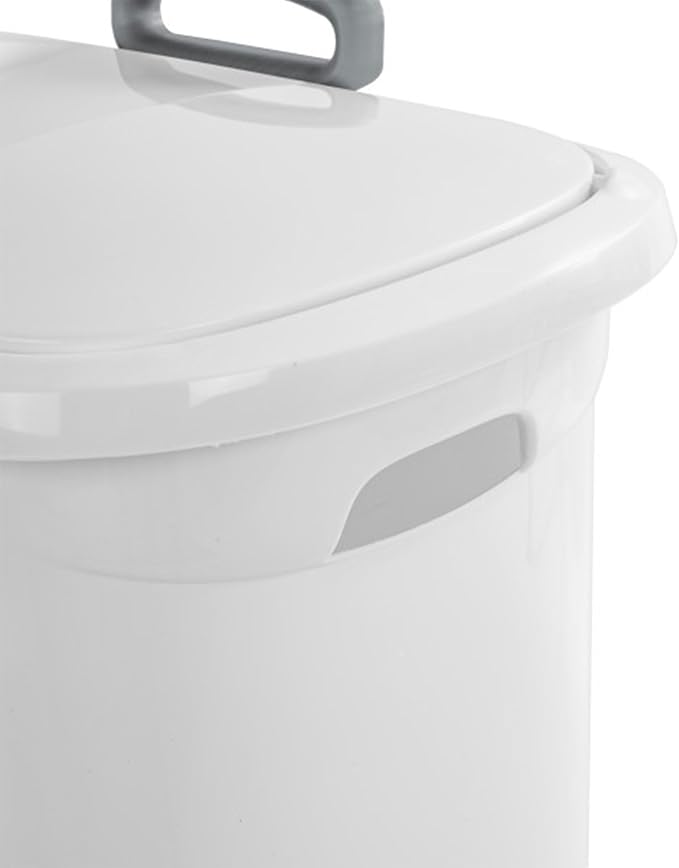 Sterilite 18-Pack Ultra Wheeled Hamper, Laundry Basket w/Flip-Top Lid & Retractable Handle - Plastic Rolling Clothes Storage Cart with Ventilated Holes for Home, Apartment or Dorm