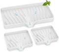 Kitchen Sink Tray,Self Draining Kitchen Soap Tray Soap Holder Silicone Sponge Holder for Kitchen Sink,Kitchen Bathroom Sink Caddy Sink Organizer for Sponge,Soap Dispenser,Dish Scrubber,Palm Brush