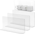 iplusmile Clear L-Shaped PVC Shelf Dividers 9.84 Inch Plastic Separators for Home and Retail Store Organization Goods Classification Boards for Grocery and Storage Shelves 5-Pack