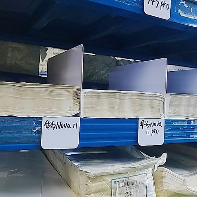 20 Pcs 25 * 12 CM 1MM Bookshelf Dividers;Bookshelf Shelf Insert;Clearance on Shelves and Cabinets;Clip on Shelf Dividers;Closet Shelf Divider;Cube Divide;DVD Shelf Dividers