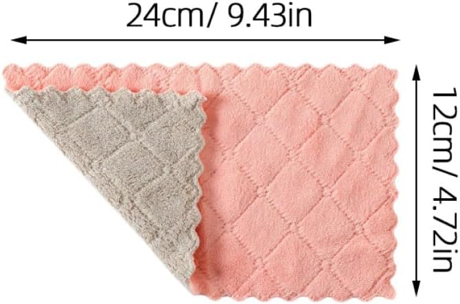 Beaupretty Microfiber Cleaning Cloths and Absorbent Kitchen Dish Towels 20pcs Double-Layer Thick Reusable Washing Towels for Household Dishwashing and Tableware Cleaning Random Color