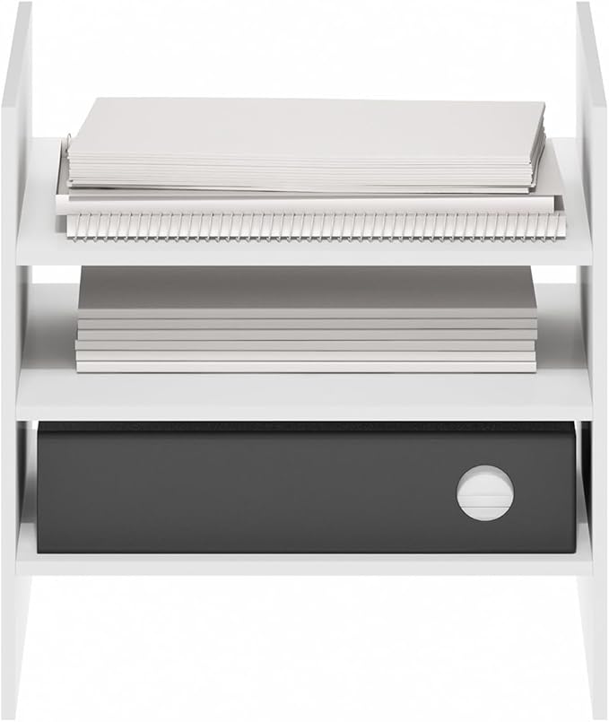 Furinno Cubicle Cube Insert, 3-Shelf Cube Organizer, Fits into Furinno Extra Thick Cubes, for Organizers and Storage, White (Does not fit IKEA Kallax Shelving)