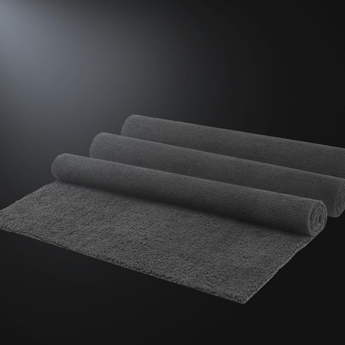 SPTA Microfiber Cleaning Towel, Microfiber Cleaning Cloth for Car Washing, 12 Pack Streak-Free, Ultra Absorbent, Washable for All Purpose Terry Microfiber Towels, 16.1in x 16.1in, 350GSM, Grey-MT038