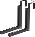 ZMBESUP Over The Door Hanger Folding Clothes Drying Rack, Folding Hanging Coat Rack for Indoor Laundry Room Compact Small Space Foldable Portable Clothing Hanger Hook Collapsible- 2 Pack（Black）