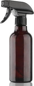 Glass Spray Bottles 12oz Empty Spray Bottle Mist/Stream Spraying Small Refillable Containers for Hair Care, Cleaning Solutions, Plants, Essential Oils 1 Pack (Brown-1, 12oz)