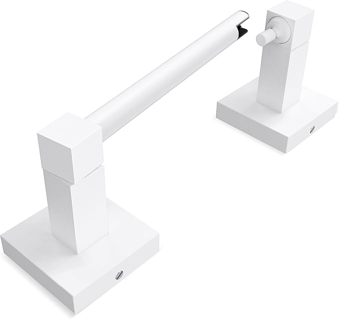 Ruacq Toilet Paper Holder-White Tissue Roll Holder Double Post Pivoting Square Base Wall Mounted for Bathroom