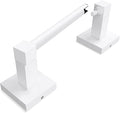 Ruacq Toilet Paper Holder-White Tissue Roll Holder Double Post Pivoting Square Base Wall Mounted for Bathroom