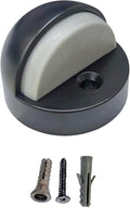QCAA High Dome Floor Door Stop, 1-11/16" x 1-3/16", Zinc Die Cast, Matte Black, 1 Pack, Made in Taiwan