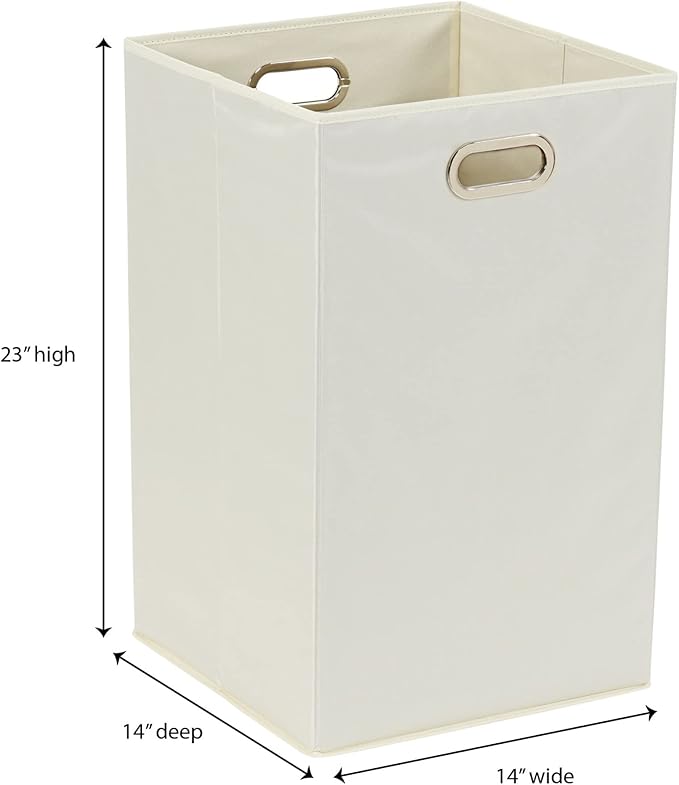 Household Essentials Folding Laundry Hamper, Natural