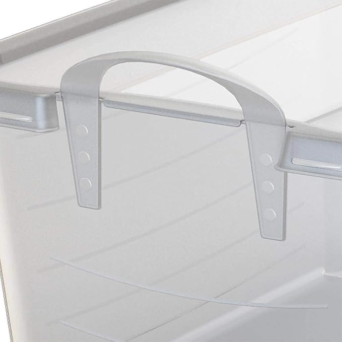 Life Story 12 Pack Light Duty Stackable Storage Bin, 55 Quart Home Organizer, Versatile Lightweight Locking Bins with Carrying Handles, Clear