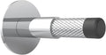 Mega Handles Knurled Baseboard Door Stopper - Heavy Duty Door Stoppers for Bottom of Door, Zinc Alloy Door Stops with Rubber Tip - Polished Chrome