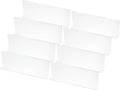 PATIKIL 8 Pack Shelf Dividers for Closet Organization, 13.8x1.6x4.8 Acrylic Closets Separator Kitchen Cabinet Shelves Under Bed Blocker for Bedroom Kitchen Office, Clear