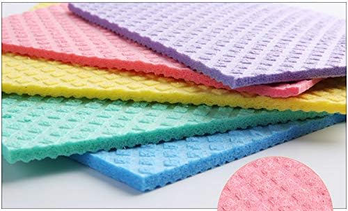 Reusable Cleaning Cellulose Sponge Cloths Absorbent Wipes Clean Kitchen Car Dish Eco-Friendly Dishcloth Hand Towel Auto (2 Pack (10pcs))