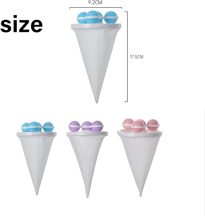Vortexes Float Hair and Lint Catcher, Floating Hair Filtering Mesh Removal, Laundry Lint Fur Catcher for Washing Machine Pet Hair Remover, Reusable Laundry Lint Trap Mesh for Washer (Pink)