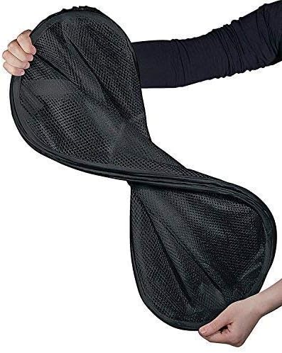 2 Packs Mesh Pop up Laundry Hamper (Black) with Portable Handles, Collapsible for Storage, Foldable Pop-Up Laundry Bags for Home, College Dorm or Travel