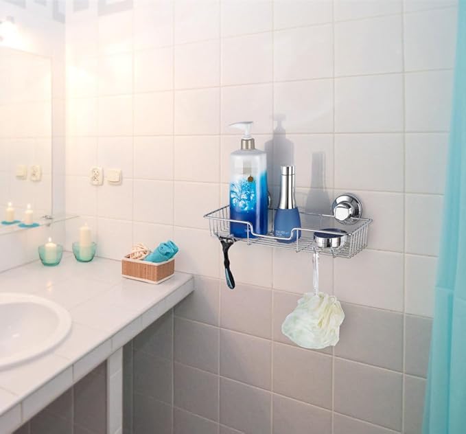 iPEGTOP Rotate Lock Vacuum Suction Cups for Bath Shelf Shower Caddies, Two Suction Cup