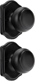 Haidms Black Dummy Door Knobs Interior, Dummy Interior Door knobs, Matte Black Indoor Dummy Doorknobs for Closet or Hall (2 Pack)