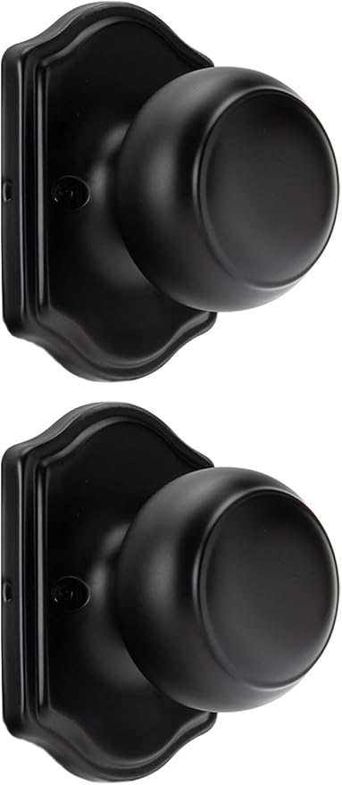 Haidms Black Dummy Door Knobs Interior, Dummy Interior Door knobs, Matte Black Indoor Dummy Doorknobs for Closet or Hall (2 Pack)