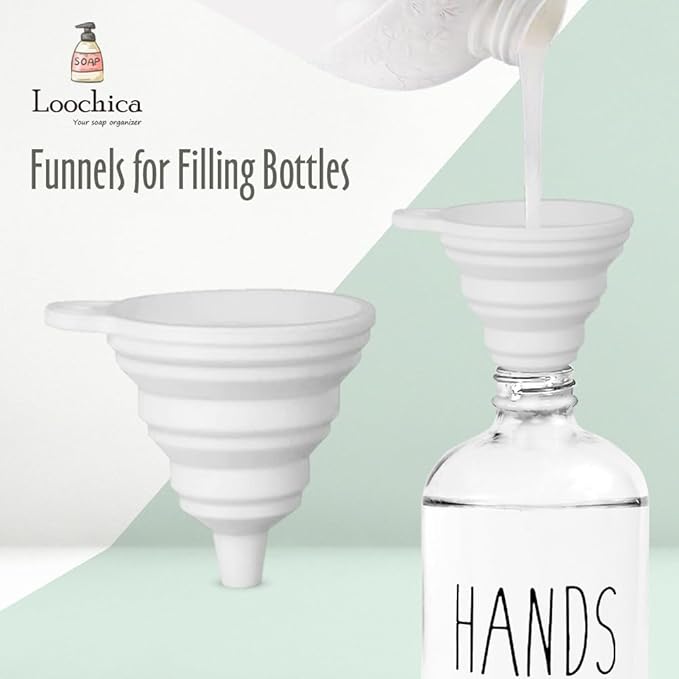 Clear Glass Soap Bottle - Hands Free Dispenser for Kitchen or Bathroom