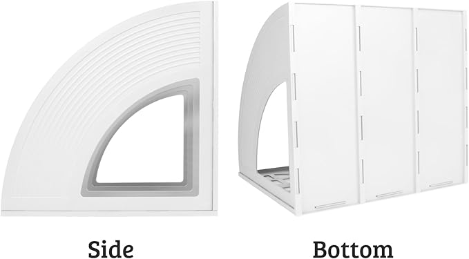 SAYEEC 2Pcs Magazine Holder Plastic File Sorter Binder Holder for Desk Folder Organizer Stand Book Shelf Dividers Vertical Filling Storage Rack Desktop Bookshelf Display Box for Office School (Grey)