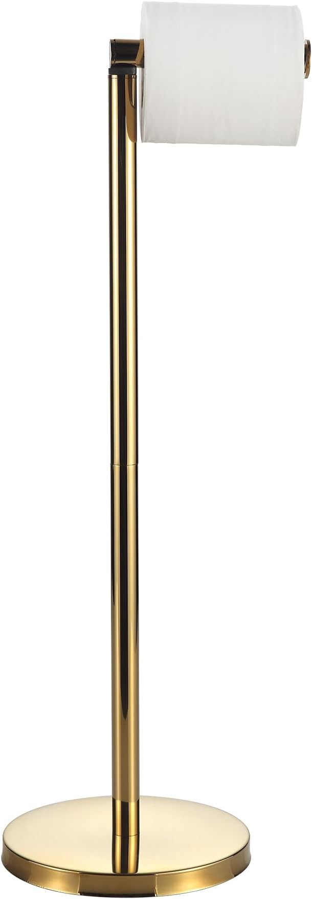 Kelirol Toilet Paper Holder Stand, Gold 304 Stainless Steel,Free Standing for Bathroom,Weighted Base