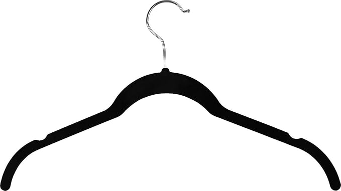 Velvet Shirt Dress Clothes Hangers,360° Swivel Hook Non Slip Clothes Hangers for Tops, Dress Shirts, Blouses, Strappy Dresses (10)