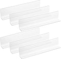 VOSAREA Plastic Shelf Dividers 6pcs Clear Acrylic L Shaped Separator Transparent Organizer Divider for Commodity Classification Cabinets Shelf Store 26cm