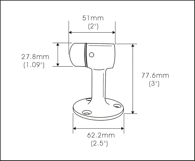 QCAA Solid Brass Door Stop, 3", Matte Black, 4 Pack, Made in Taiwan
