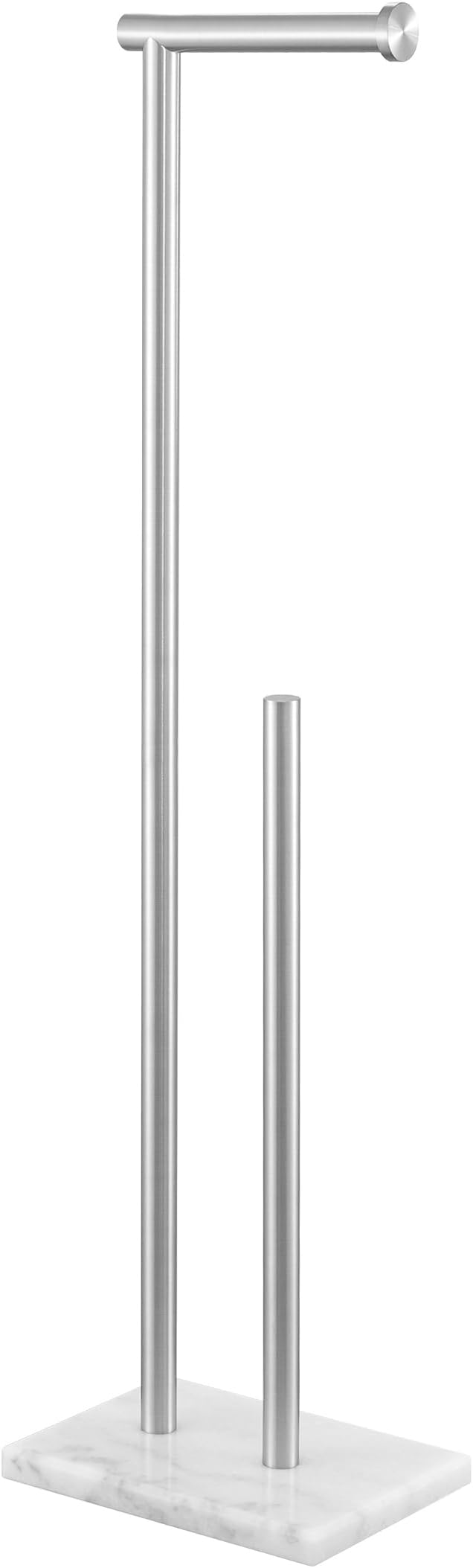 KES Toilet Paper Holder Stand 29.5 Inches, Free Standing Toilet Paper Storage with Marble Base Toilet Roll Holder for Bathroom, SUS304 Stainless Steel Brushed Finish, BPH288-2