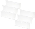 PATIKIL 6 Pack Shelf Dividers for Closet Organization, 13.8x1.57x4.7 Acrylic Closets Separator Kitchen Cabinet Shelves Under Bed Blocker for Bedroom Kitchen Office, Clear