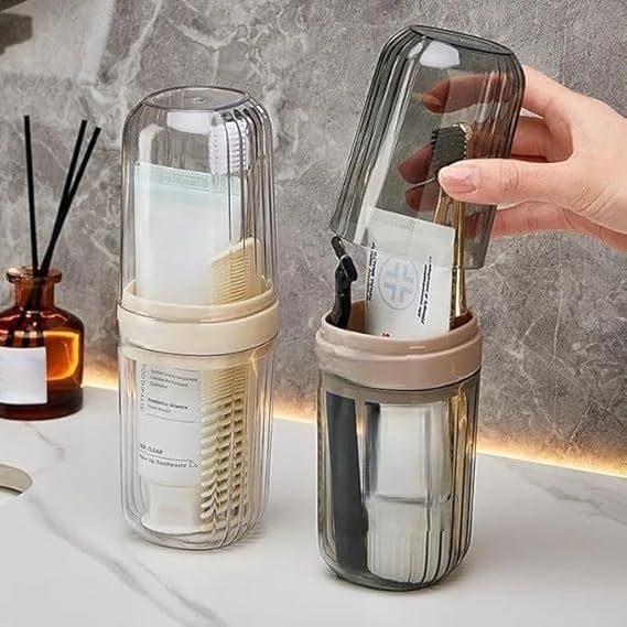 Portable Transparent Toothbrush Case –Travel Toothbrush Holder, Protective Hygiene Cover for Home(Pack of 1)