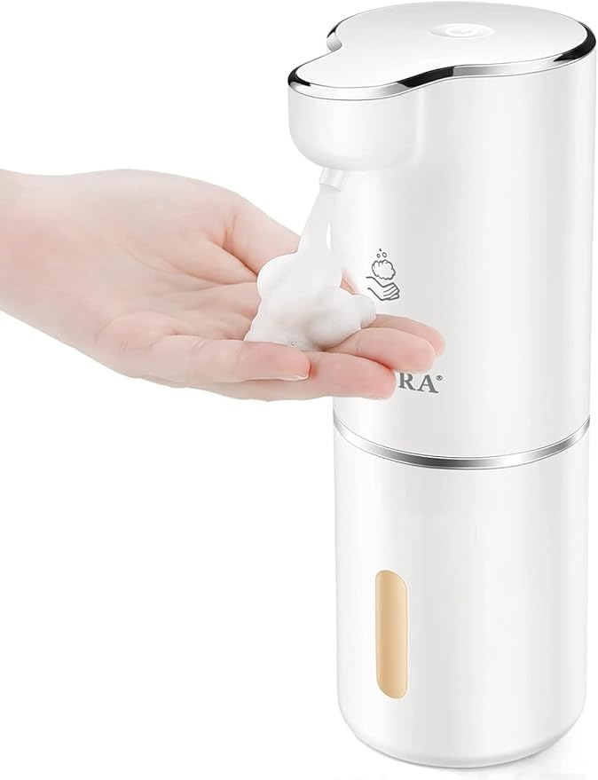 Secura Foaming Soap Dispenser, 10oz/300ml Touchless Automatic Dispenser with Adjustable Volume Control, Rechargeable Hands Free Dispenser for Kitchen, Bathroom