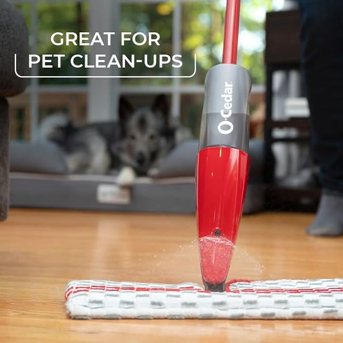 O-Cedar Genuine ProMist MAX Spray Mop Head Replacement (Pack of 4) | Machine Washable | Reusable | Microfiber Refill | Removes 99% of Bacteria