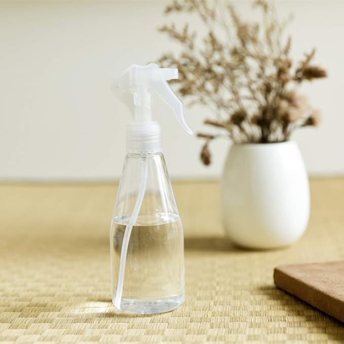 Suwimut 9 Pieces Plastic Spray Bottle, Empty Small 7oz/200ml Clear Spray Bottles, Fine Mist Plastic Refillable Trigger Sprayer for Cleaning Solutions, Hair Care, Essential Oils, Watering Plants